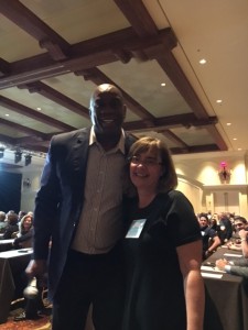 NBA Legend Magic Johnson with Matthews Group CFO Kathy Drapeau discussing the long and short of business today 