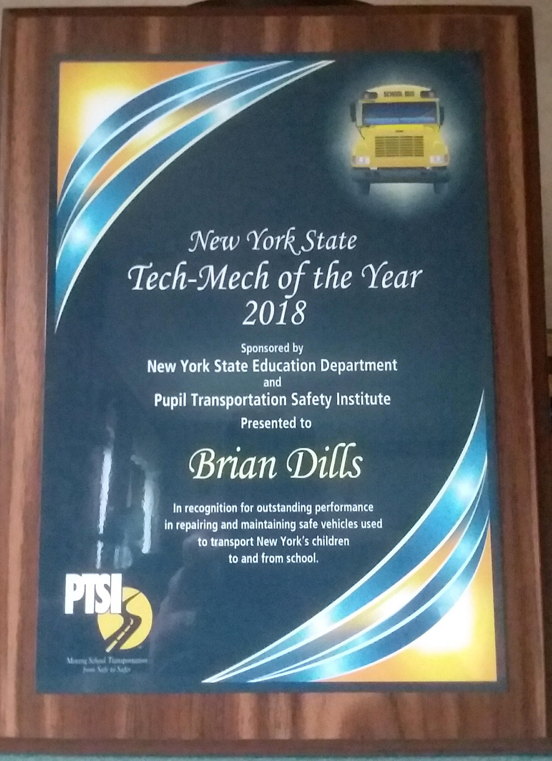 School Bus Technician of the Year Award